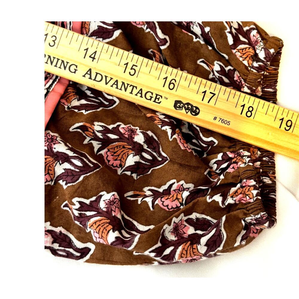 Sue Sartor Bangalore Tunic Block Print Harvest Hues 100% Cotton Sz L - Picture 7 of 10